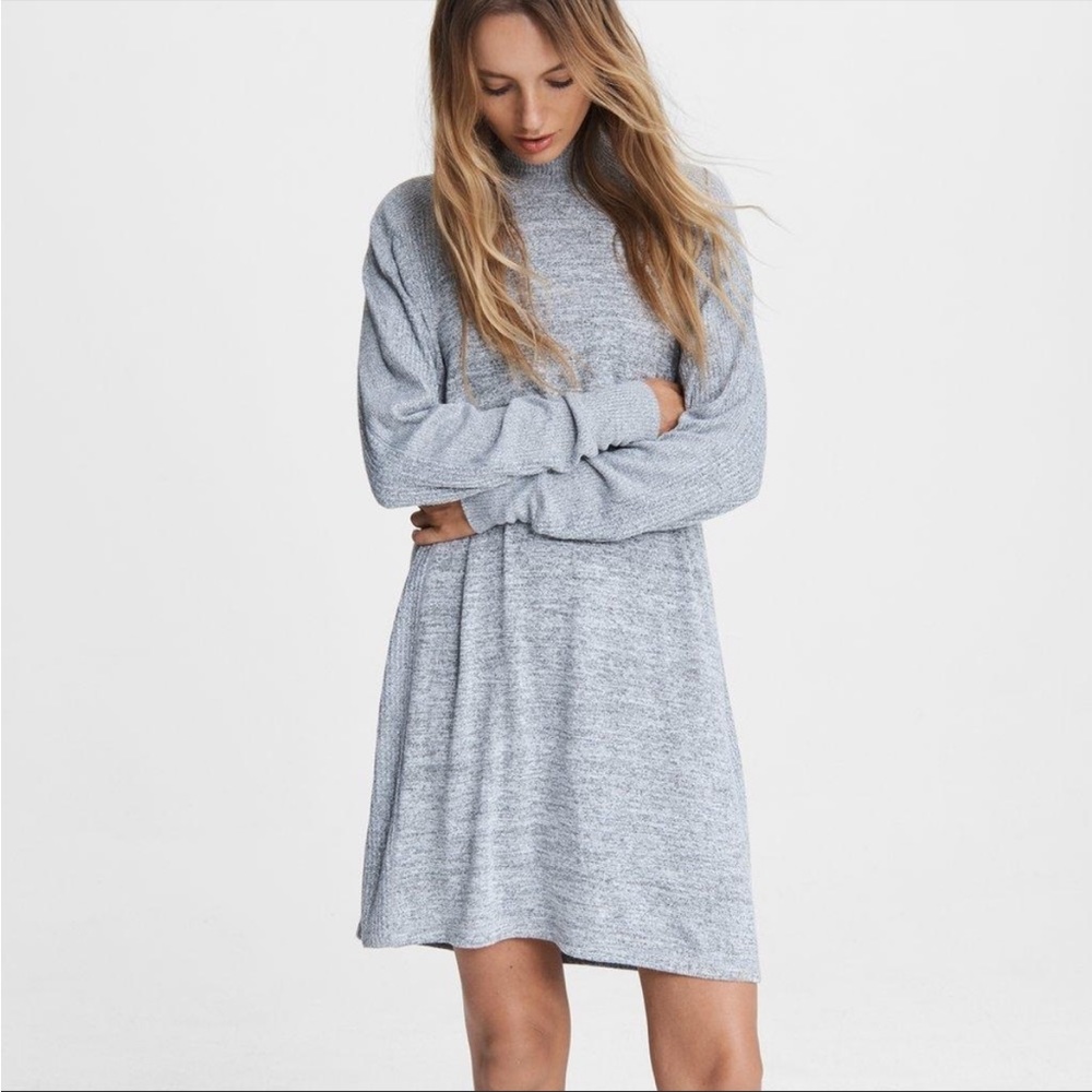 Rag & Bone heather gray knit racer mini dress - size small